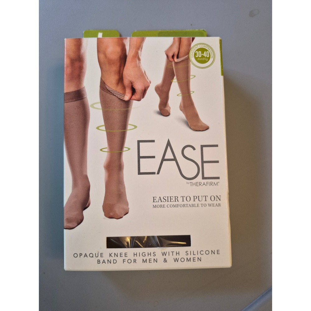 EASE by Therafirm Compression Knee High Stockings 30-40mmHg Sand Medium Short